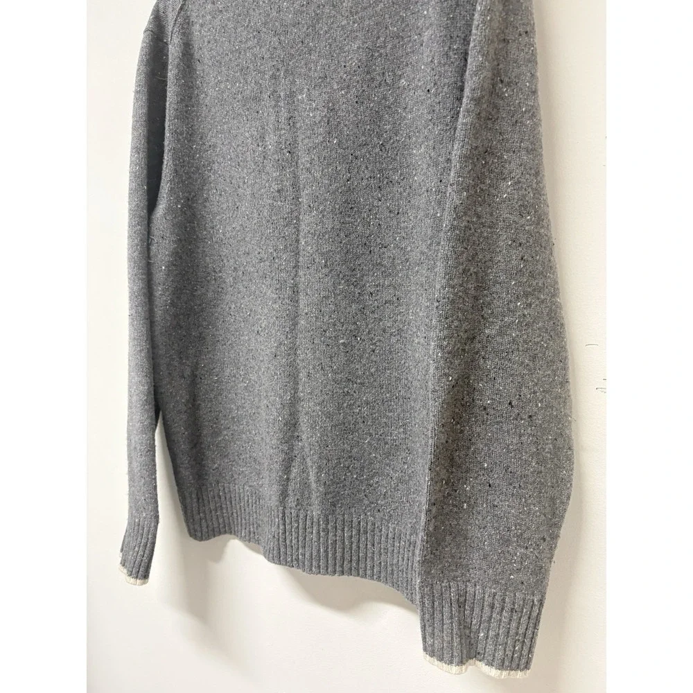 Banana Republic Men's Gray LG Cashmere  Wool Blend Pullover Sweater.‎ Heritage